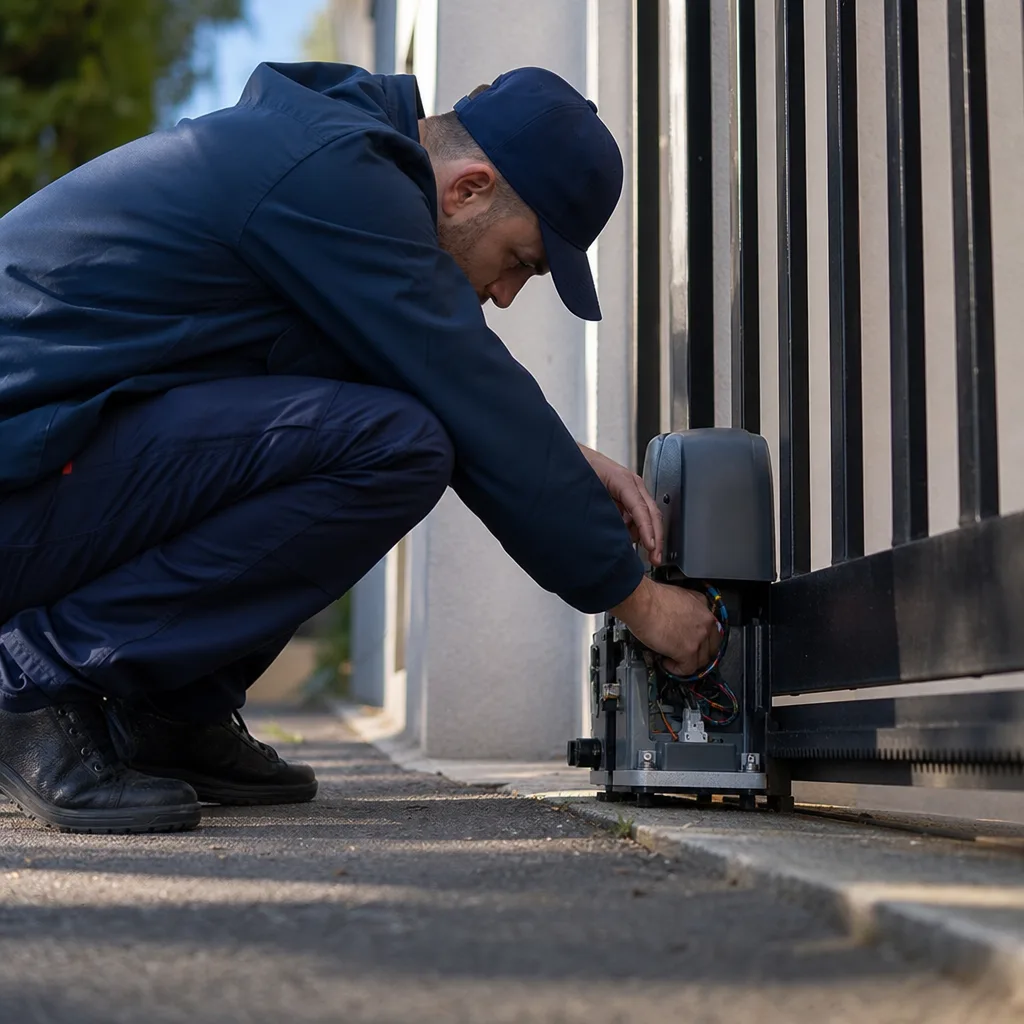 Illustration for electric gate opener repair